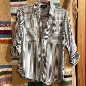 Blue and White striped Blouse